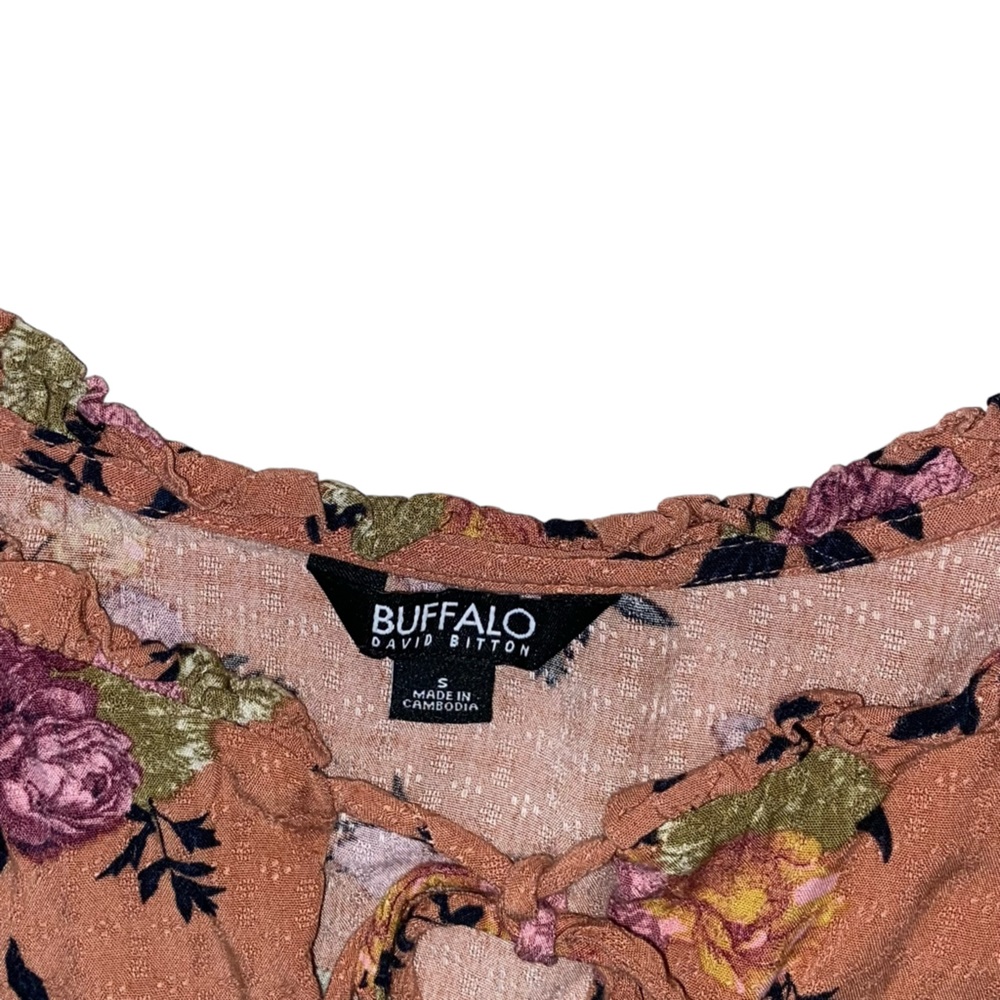 Buffalo David Bitton Floral Multi Color Viscose Top Blouse - Women’s Small - Picture 9 of 13